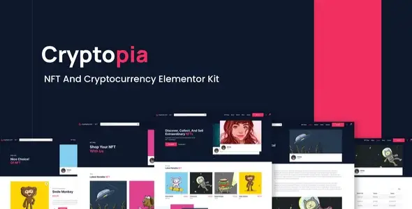 Cryptopia – NFT Crypto Sales Elementor Template Kit